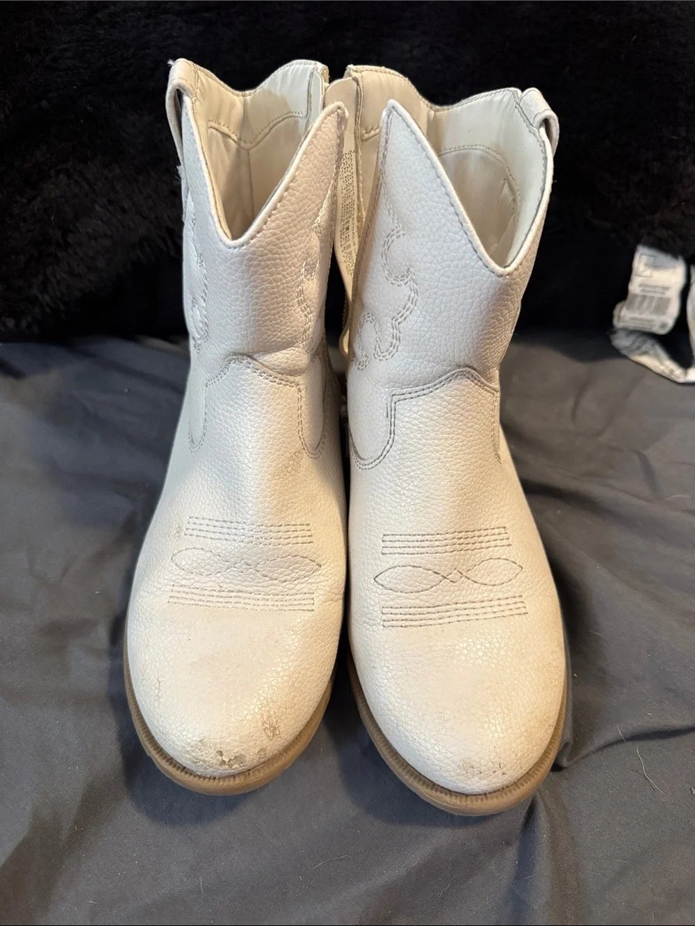 Cat & Jack Cream Kids Western Boots